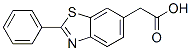 2-Phenyl-6-benzothiazoleacetic acid Struktur