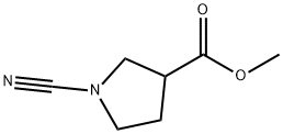 3-Pyrrolidinecarboxylicacid,1-cyano-,methylester(9CI) Struktur