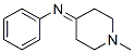 N-(1-methyl-4-piperidylidene)aniline Struktur