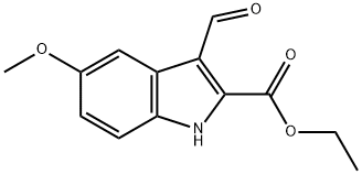 3-FORMYL-5-METHOXY-1H-INDOLE-2-CARBOXYLIC ACID ETHYL ESTER Struktur