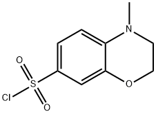 4-METHYL-3,4-DIHYDRO-2H-1,4-BENZOXAZINE-7-SULFONYL CHLORIDE Struktur