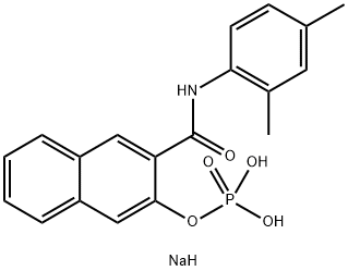 NAPHTHOL AS-MX-PHOSPHATE DISODIUM SALT NONAHYDRATE Struktur