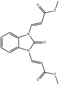 3,3'-[2-Oxo-1H-benzimidazole-1,3(2H)-diyl]bis[(E)-propenoic acid]dimethyl ester Struktur