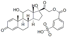 prednisolone 21-3-sulfobenzoate Struktur