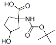 Cyclopentanecarboxylic acid, 1-[[(1,1-dimethylethoxy)carbonyl]amino]-3-hydroxy- (9CI) Struktur