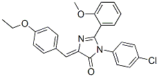 4H-Imidazol-4-one,  3-(4-chlorophenyl)-5-[(4-ethoxyphenyl)methylene]-3,5-dihydro-2-(2-methoxyphenyl)- Struktur