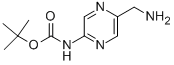 (5-Aminomethyl-pyrazin-2-yl)-carbamic acid tert-butyl ester Struktur