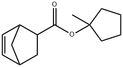 5-NORBORNENE-2-CARBOXYLIC 1'-METHYLCYCLOPENTYL ESTER Struktur