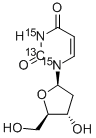 2'-DEOXYURIDINE-2-13C,1,3-15N2 Struktur