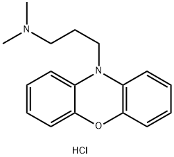 N,N-dimethyl-3-phenoxazin-10-yl-propan-1-amine hydrochloride Struktur