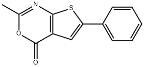 2-Methyl-6-phenyl-4H-thieno[2,3-d][1,3]oxazin-4-one Struktur