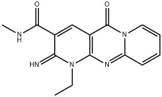 1-ethyl-2-imino-N-methyl-5-oxo-1,5-dihydro-2H-dipyrido[1,2-a:2,3-d]pyrimidine-3-carboxamide Struktur