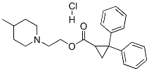 2-(4-methyl-1-piperidyl)ethyl 2,2-diphenylcyclopropane-1-carboxylate h ydrochloride Struktur