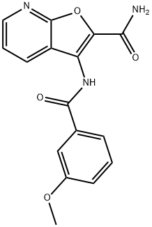 Furo[2,3-b]pyridine-2-carboxaMide, 3-[(3-Methoxybenzoyl)aMino]- Struktur