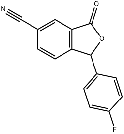 1-(4-Fluorophenyl)-1,3-dihydro-3-oxo-5-isobenzofurancarbonitrile Struktur