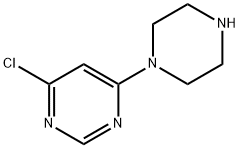 6-(Piperazin-1-yl)-4-chloropyrimidine Struktur