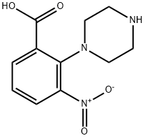 3-NITRO-2-PIPERAZIN-1-YLBENZOIC ACID Struktur