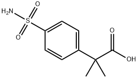 2-Methyl-2-(4-sulfamoylphenyl)propionic Acid Struktur