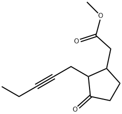 3-Oxo-2-(2-pentynyl)cyclopentylacetic acid methyl ester Struktur