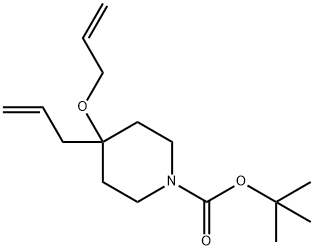 1-Piperidinecarboxylic acid, 4-(2-propen-1-yl)-4-(2-propen-1-yloxy)-, 1,1-diMethylethyl ester Struktur