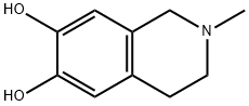 2-methyl-6,7-dihydroxy-1,2,3,4-tetrahydroisoquinoline Struktur