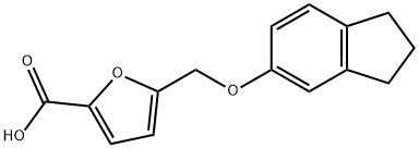 5-[(2,3-dihydro-1H-inden-5-yloxy)methyl]furan-2-carboxylic acid Struktur