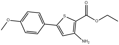 ETHYL 3-AMINO-5-(4-METHOXYPHENYL)THIOPHENE-2-CARBOXYLATE Struktur