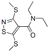 N,N-Diethyl-3,5-bis(methylthio)-4-isothiazolecarboxamide Struktur