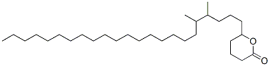 6-(4,5-Dimethyltricosyl)tetrahydro-2H-pyran-2-one Struktur