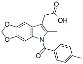 6-Methyl-5-(p-toluoyl)-5H-1,3-dioxolo[4,5-f]indole-7-acetic acid Struktur