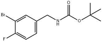 [(3-BROMO-4-FLUOROPHENYL)METHYL]-CARBAMIC ACID TERT-BUTYL ESTER Struktur