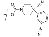 1-BOC-4-CYANO-4-(3-CYANOPHENYL)-PIPERIDINE Struktur