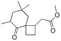 1,6,8,8-Tetramethyl-5-oxospiro[3.5]nonane-1-yl=acetate Struktur