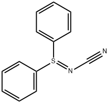 N-Cyano-S,S-diphenylsulfimine Struktur