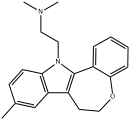 6,7-Dihydro-9-methyl-N,N-dimethyl-12H-[1]benzoxepino[5,4-b]indole-12-ethanamine Struktur