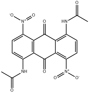 N,N'-(9,10-dihydro-4,8-dinitro-9,10-dioxo-1,5-anthracenediyl)bisacetamide Struktur