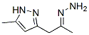 2-Propanone,  1-(5-methyl-1H-pyrazol-3-yl)-,  hydrazone Struktur
