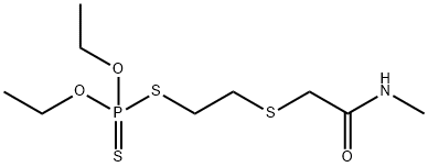 Dithiophosphoric acid O,O-diethyl S-[2-[(methylcarbamoyl)methylthio]ethyl] ester Struktur