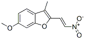 6-methoxy-3-methyl-2-[(E)-2-nitroethenyl]benzofuran Struktur