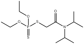 2-diethoxyphosphinothioylsulfanyl-N,N-dipropan-2-yl-acetamide Struktur