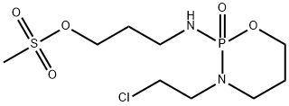 1-Propanol, 3-((3-(2-chloroethyl)tetrahydro-2H-1,3,2-oxazaphosphorin-2 -yl)amino)-, methanesulfonate (ester), P-oxide Struktur