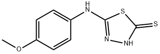 5-(4-METHOXY-PHENYLAMINO)-[1,3,4]THIADIAZOLE-2-THIOL Struktur