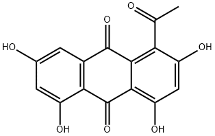 5-ACETYL-1,3,6,8-TETRAHYDROXYANTHRAQUINONE Struktur