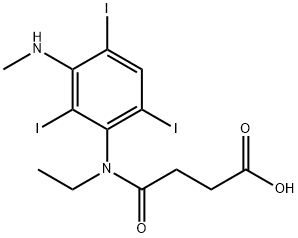 4-[Ethyl[2,4,6-triiodo-3-(methylamino)phenyl]amino]-4-oxobutyric acid Struktur