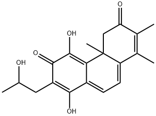 3,4,4a,6-Tetrahydro-5,8-dihydroxy-7-(2-hydroxypropyl)-1,2,4a-trimethyl-3,6-phenanthrenedione Struktur