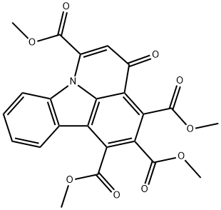 4-Oxo-4H-pyrido[3,2,1-jk]carbazole-1,2,3,6-tetracarboxylic acid tetramethyl ester Struktur