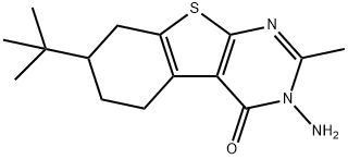 3-AMINO-7-TERT-BUTYL-2-METHYL-5,6,7,8-TETRAHYDRO[1]BENZOTHIENO[2,3-D]PYRIMIDIN-4(3H)-ONE Struktur