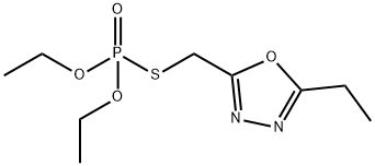 2-(diethoxyphosphorylsulfanylmethyl)-5-ethyl-1,3,4-oxadiazole Struktur