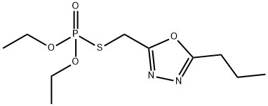 2-(diethoxyphosphorylsulfanylmethyl)-5-propyl-1,3,4-oxadiazole Struktur