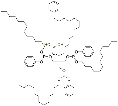 Tetrakis[O-(phenyltridecylphosphito)methyl]methane Struktur